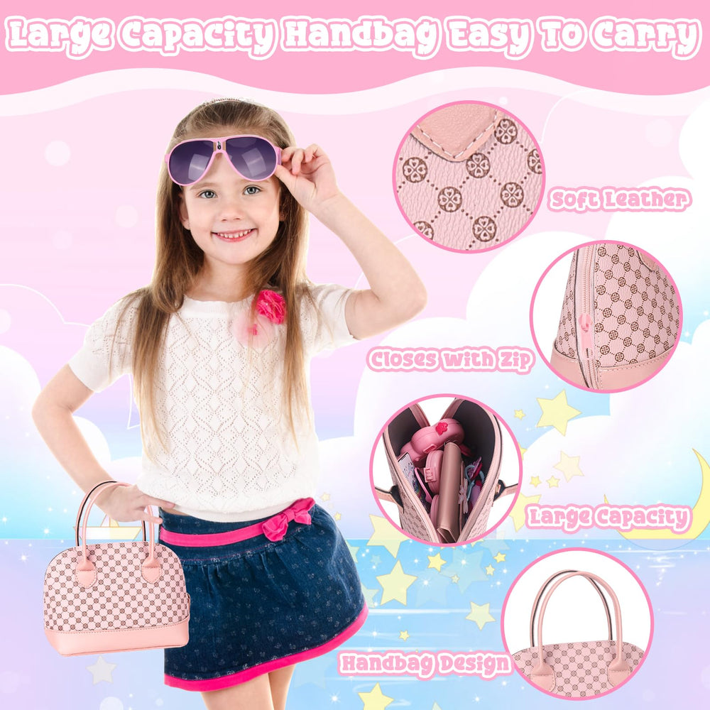 KUBUSFLY purse with pretend makeup kit to spark creative grooming play.