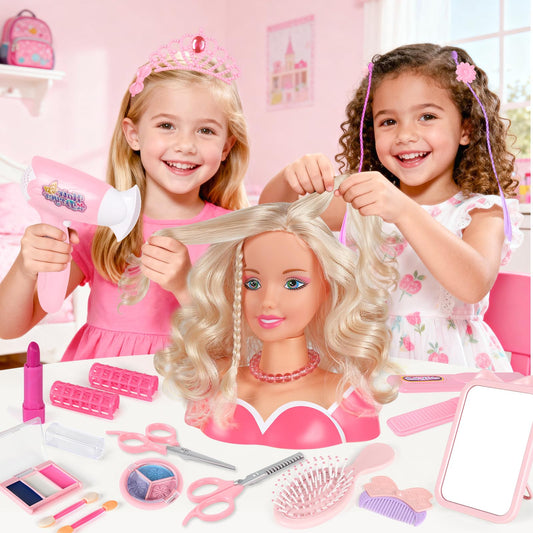 KUBUSFLY realistic hairdryer with two nozzles for straight or curly looks
