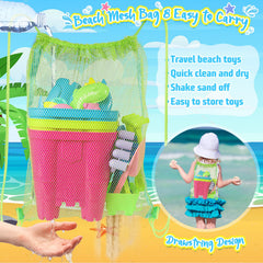 KUBUSFLY travel mesh bag with drawstring for easy carrying and sand filtering