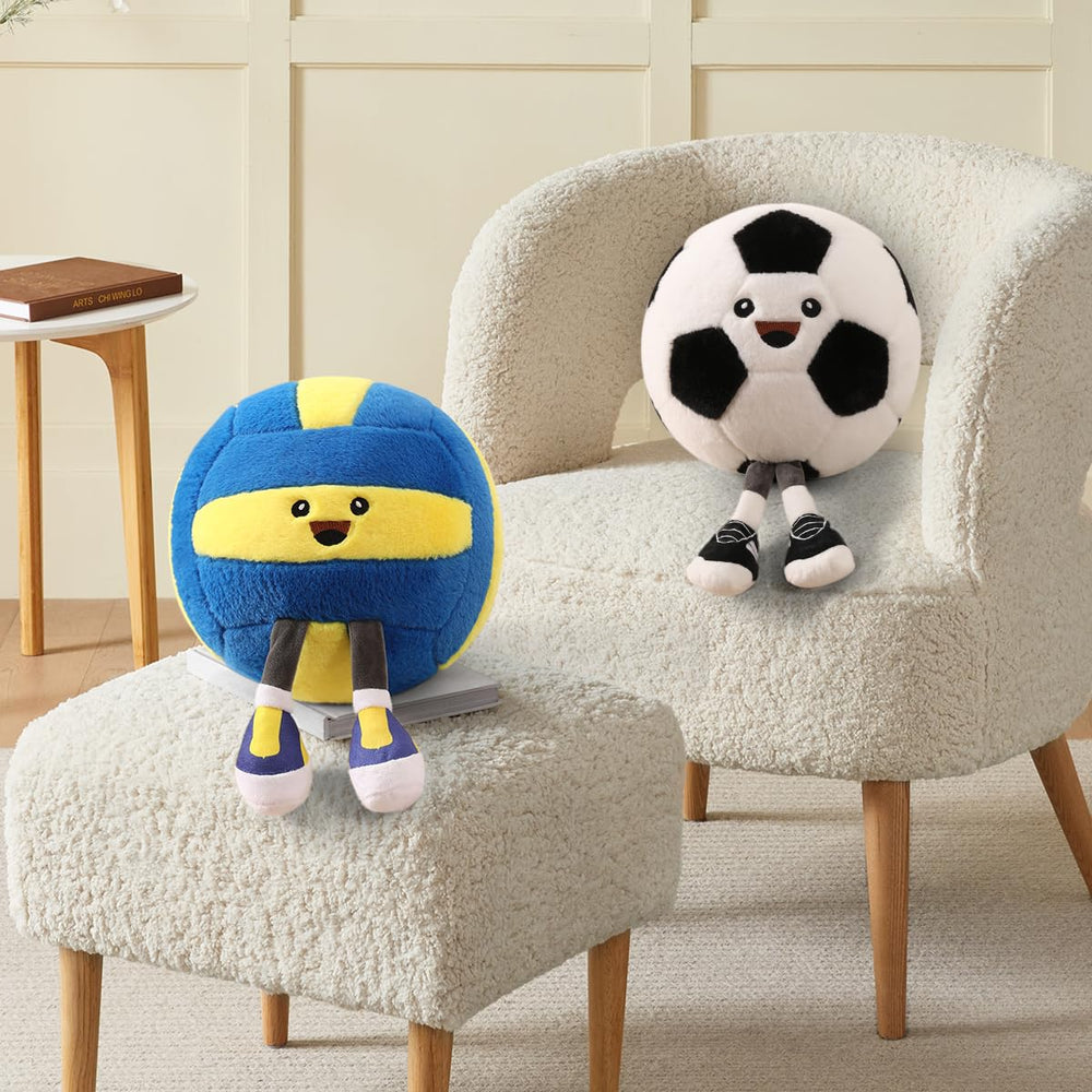 KUCCO-PILLOW 11-inch volleyball plush brings soft support during movie nights