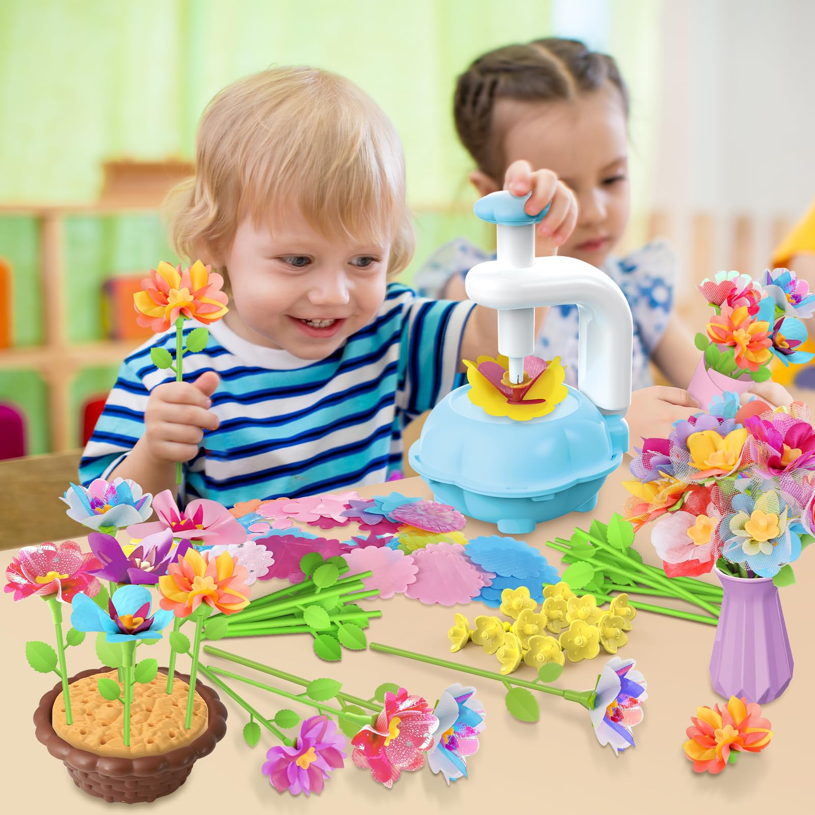 Kufanda soil, vase, and pot kit components bring practical play to budding gardeners