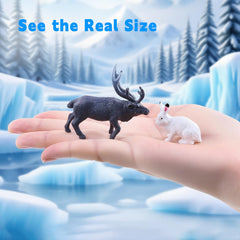 Kukifun caribou mini figure enhances imaginative play and science dioramas.