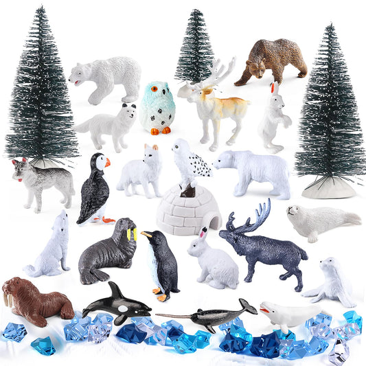 Kukifun polar animals mini penguin figure ideal for classroom diorama projects.