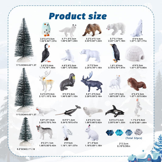 Kukifun polar bear figurine adds realism to storytelling and display.