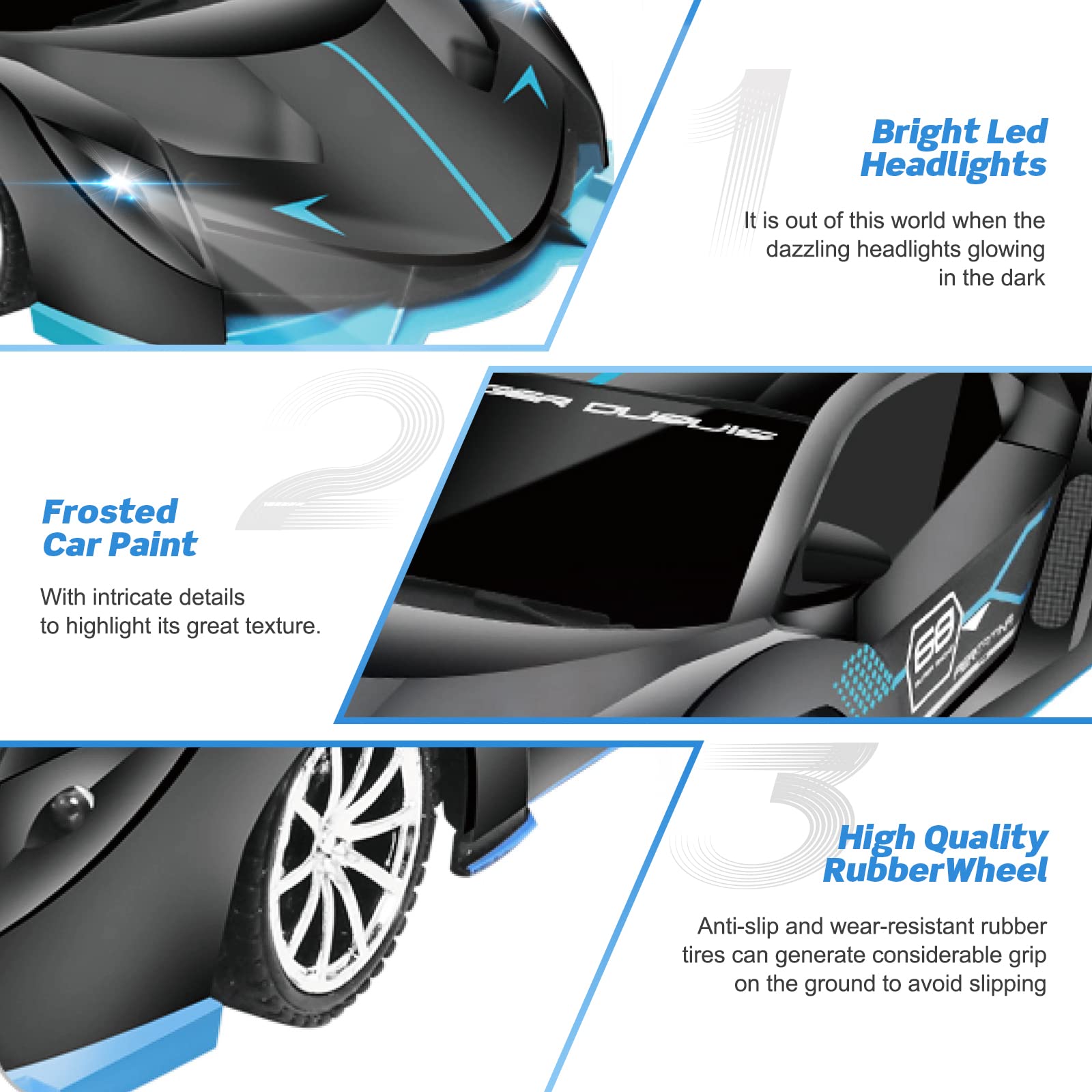 KULARIWORLD RC car speed 18kmh captures fast, responsive play.