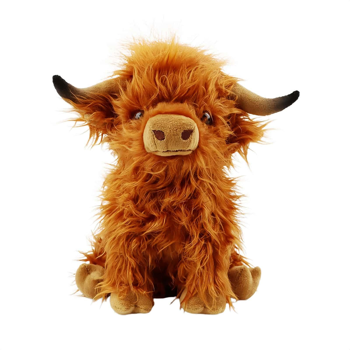 Kulupu Highland Cow plush face with soft texture invites cuddling and play.