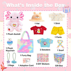KUMANEKO axolotl storage bag with gradient colors for convenient organization on the go.