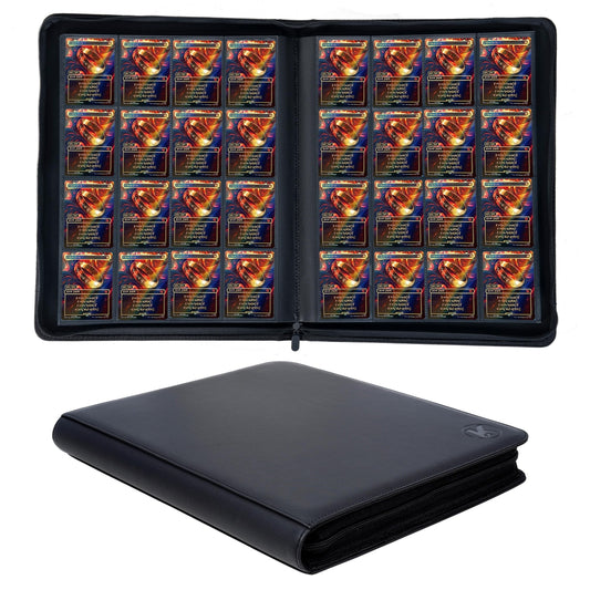 KUOOKING 1000+ Pockets Binder in black for organizing a vast card collection.