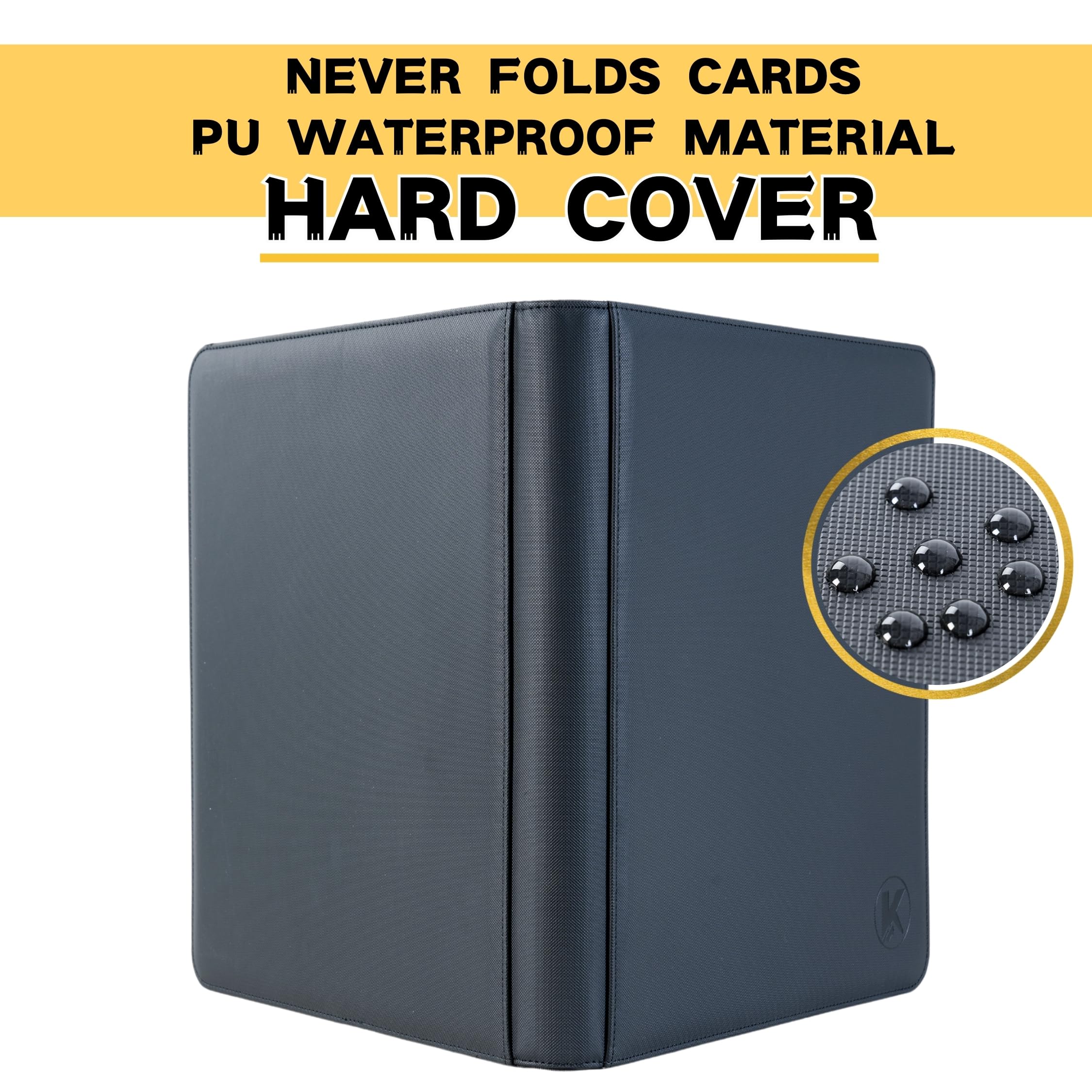 KUOOKING durable waterproof PU cover protects cards in varied conditions.
