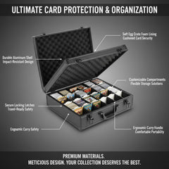 KUOOKING Premium Card Storage Box portable design for easy on-the-go storage.