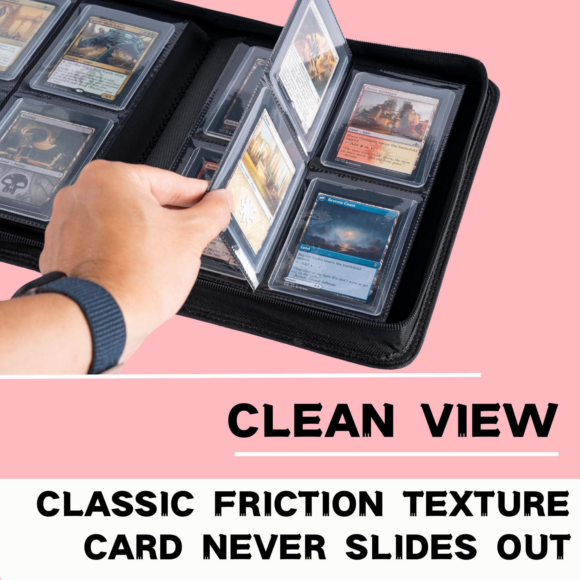 KUOOKING Toploader Binder uses dust-isolating design to keep cards clean.