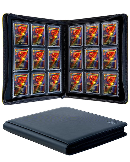 KUOOKING Toploader Binder front view highlights sturdy construction for secure, scratch-free card storage.
