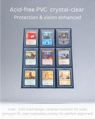 KUOOKING Toploader Binder open inside reveals crystal-clear pages protecting every card.