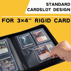 KUOOKING Toploader Binder reinforced hardcover shields cards from wear.