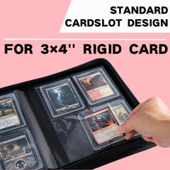 KUOOKING Toploader Binder features soft fabric grip for gentle card handling.