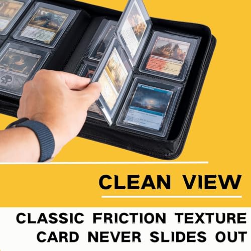 KUOOKING Toploader Binder close-up highlights soft fabric grip protecting cards.
