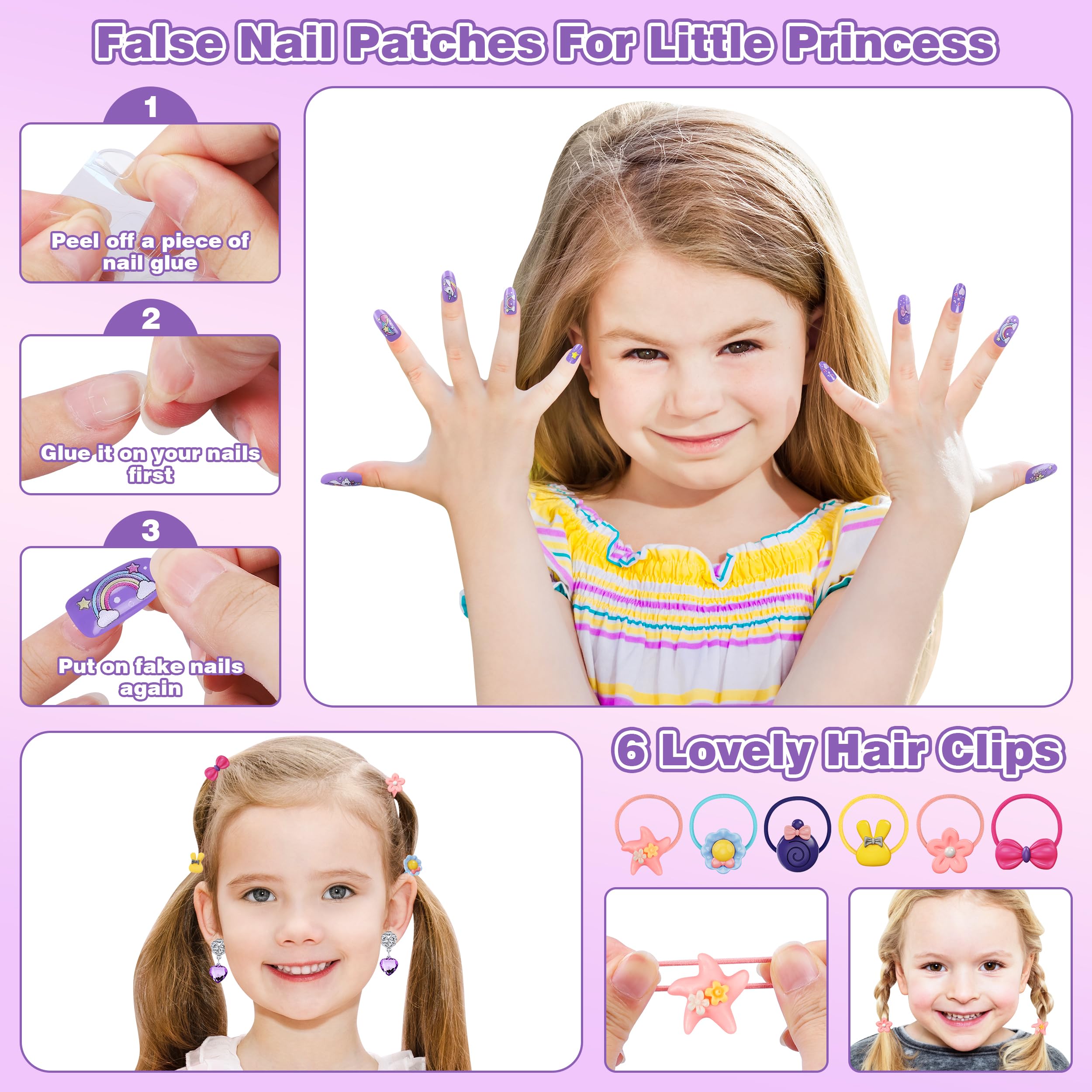 Kuovei princess accessories—earrings and necklace—for pretend play.