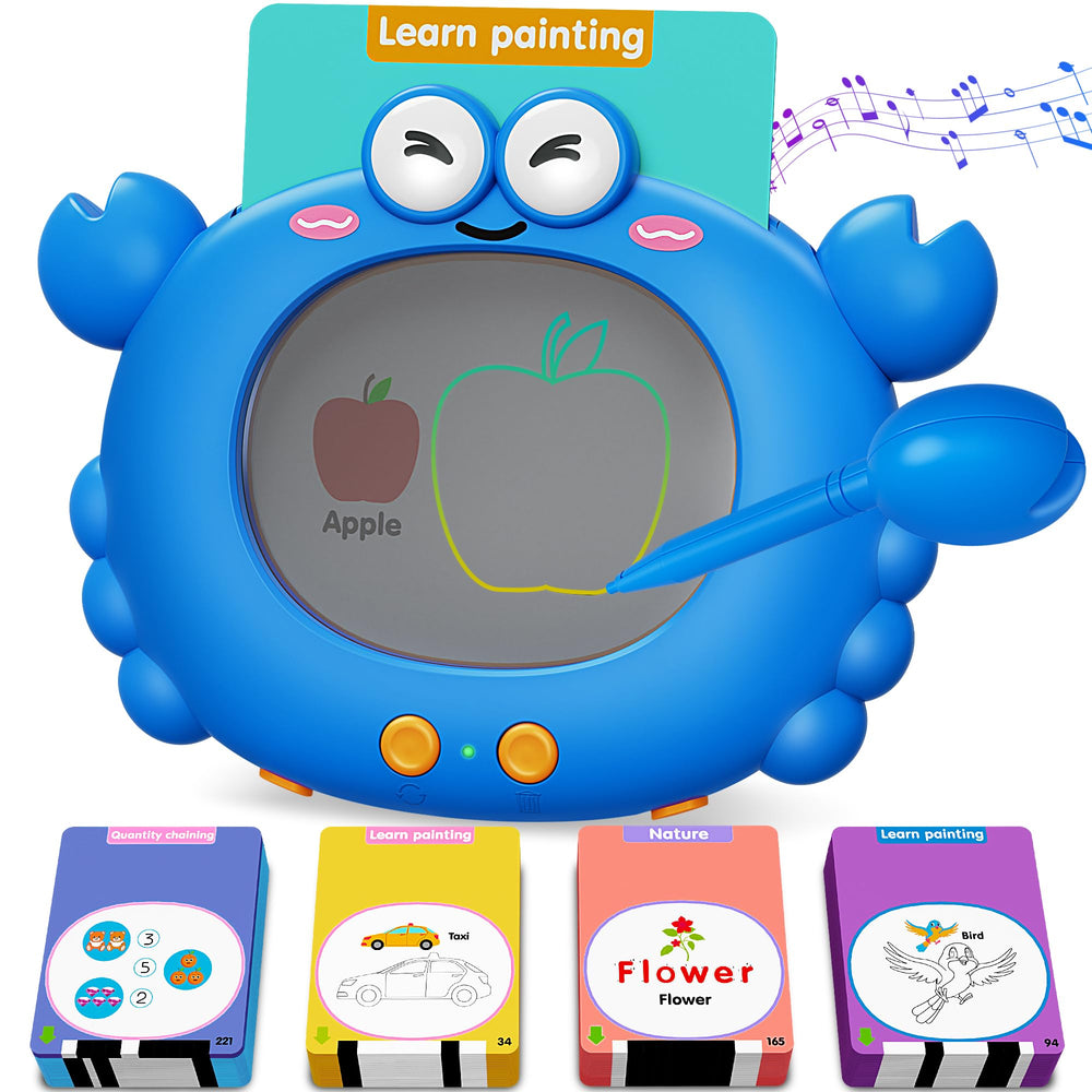 Kuovei Talking Flash Cards crab reader engages kids with hands-on learning and spoken prompts.