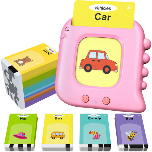 Kuovei talking flash cards pack with 120 double-sided cards for multisensory learning