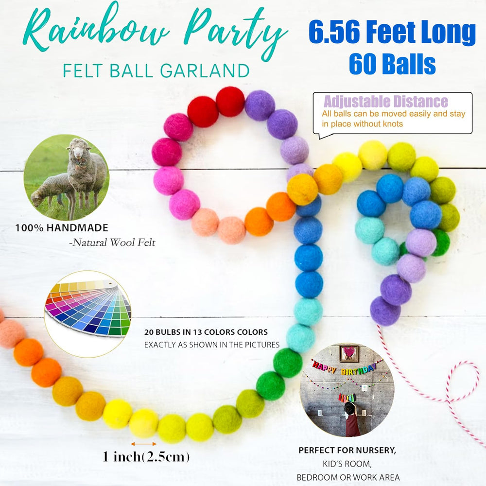 KUQJJQU colorful wool banner brightens playroom and bedroom décor