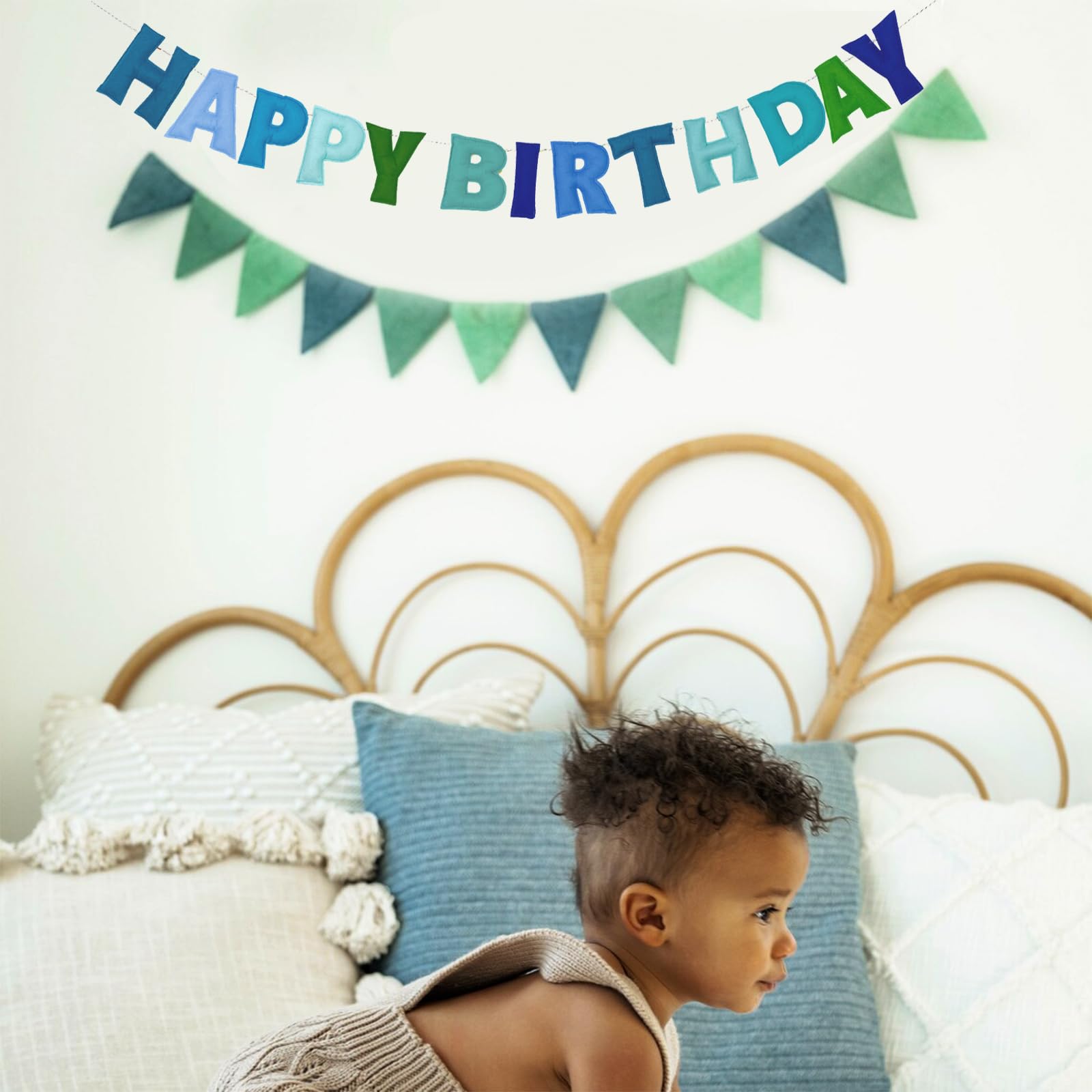 KUQJJQU Happy Birthday banner ceiling drape adds festive height to decor