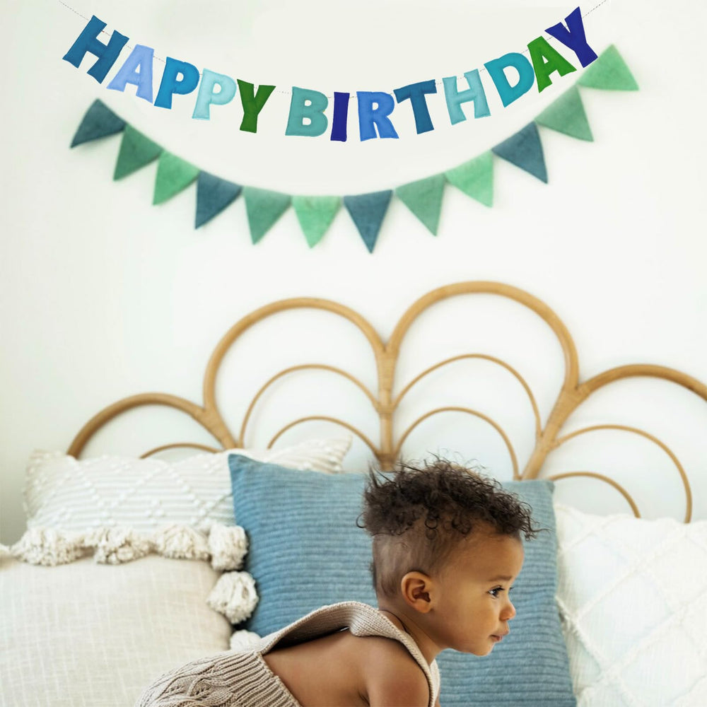 KUQJJQU Happy Birthday banner ceiling drape adds festive height to decor