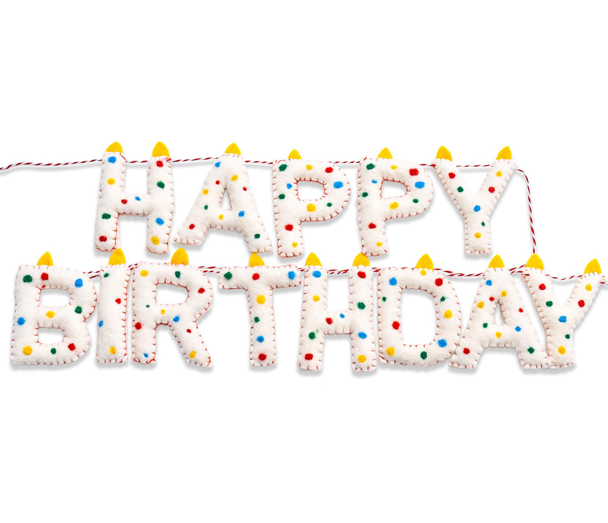 KUQJJQU pre-strung Happy Birthday banner ready to hang for quick party setup