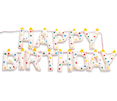 KUQJJQU pre-strung Happy Birthday banner ready to hang for quick party setup