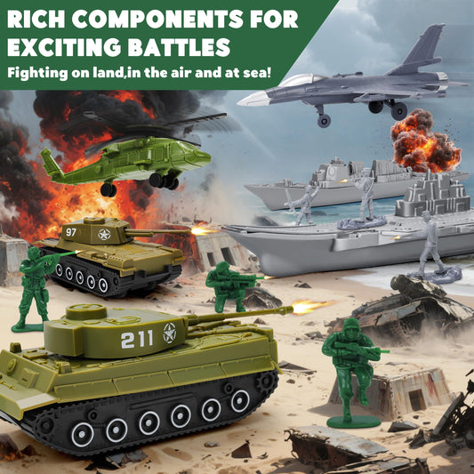 Kusntin army figures with tanks enable dynamic, strategic pretend battles