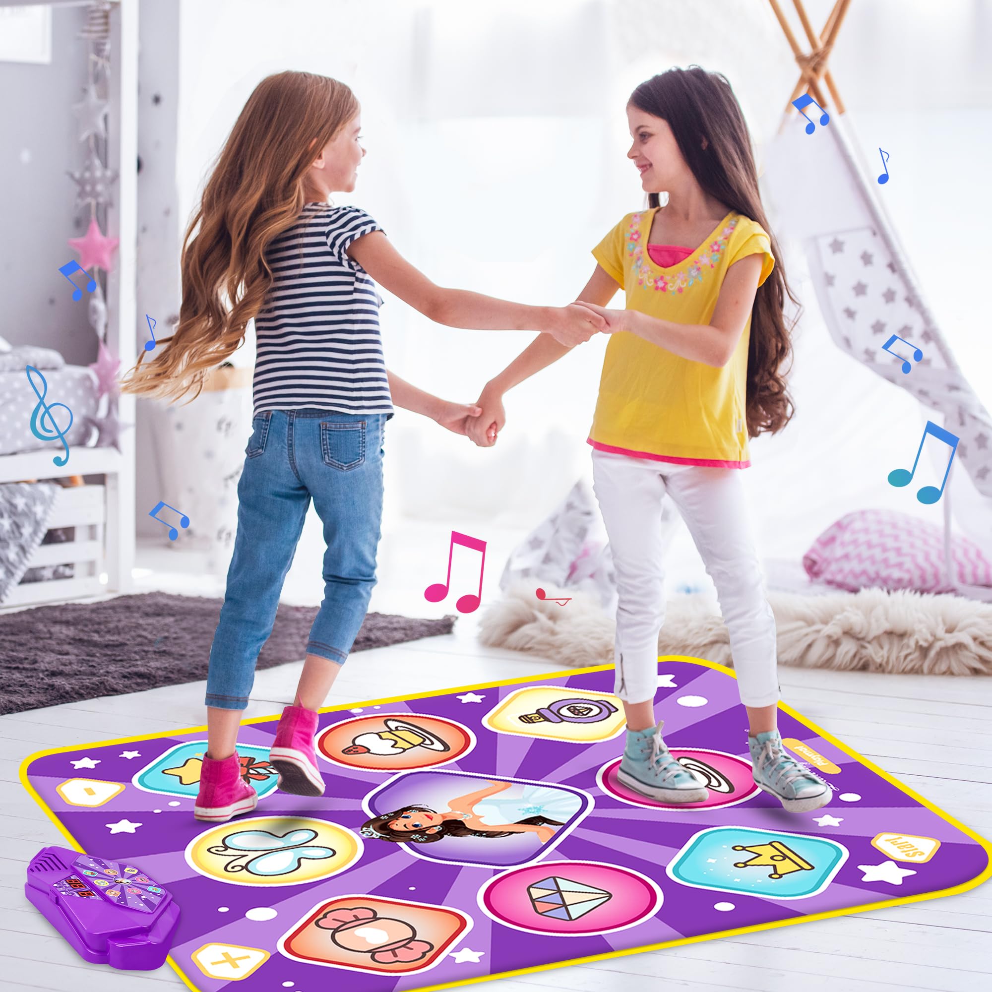Kusntin Dance Mat Family Fun: shared exercise and bonding time.