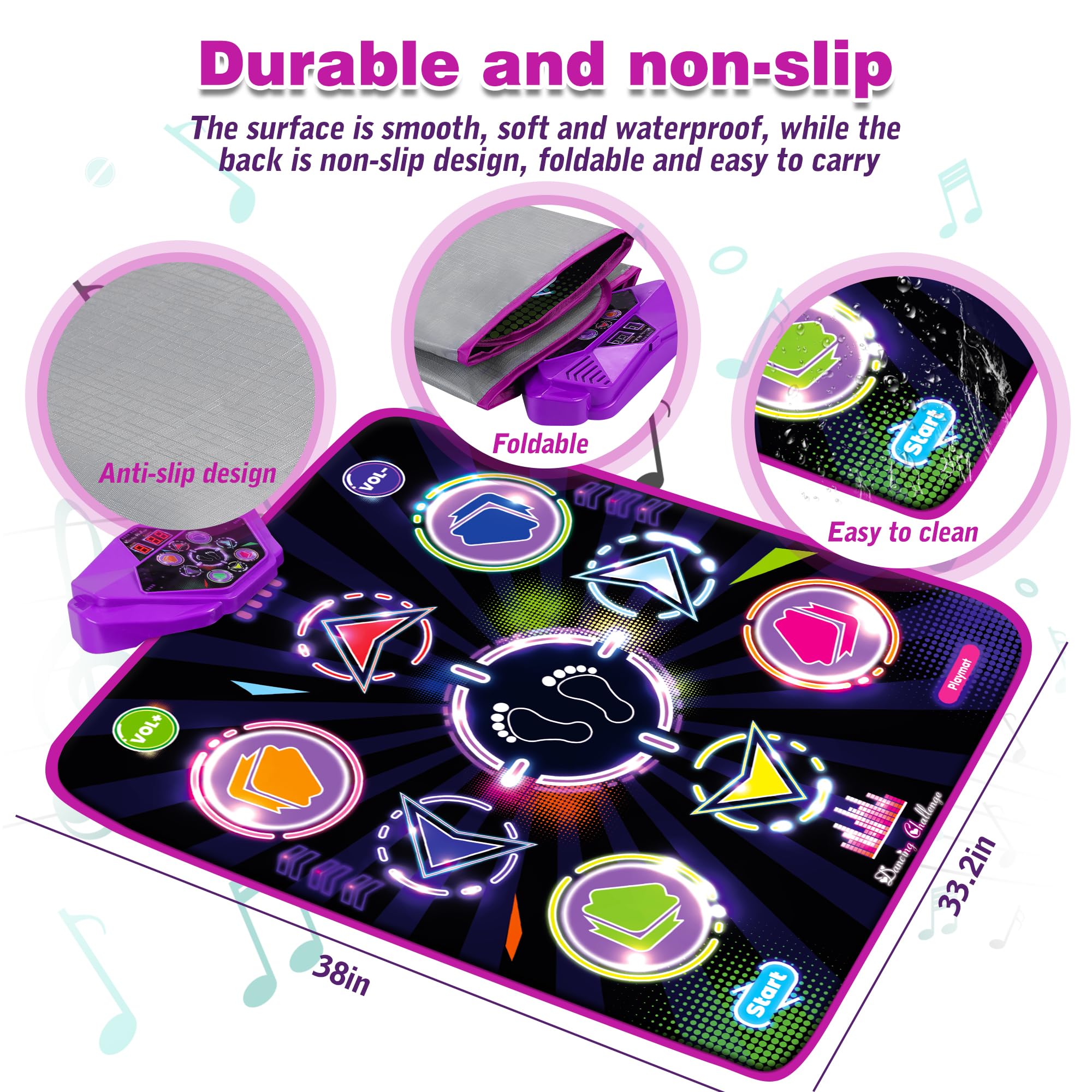 Kusntin Dance Mat with five game modes for varied play.