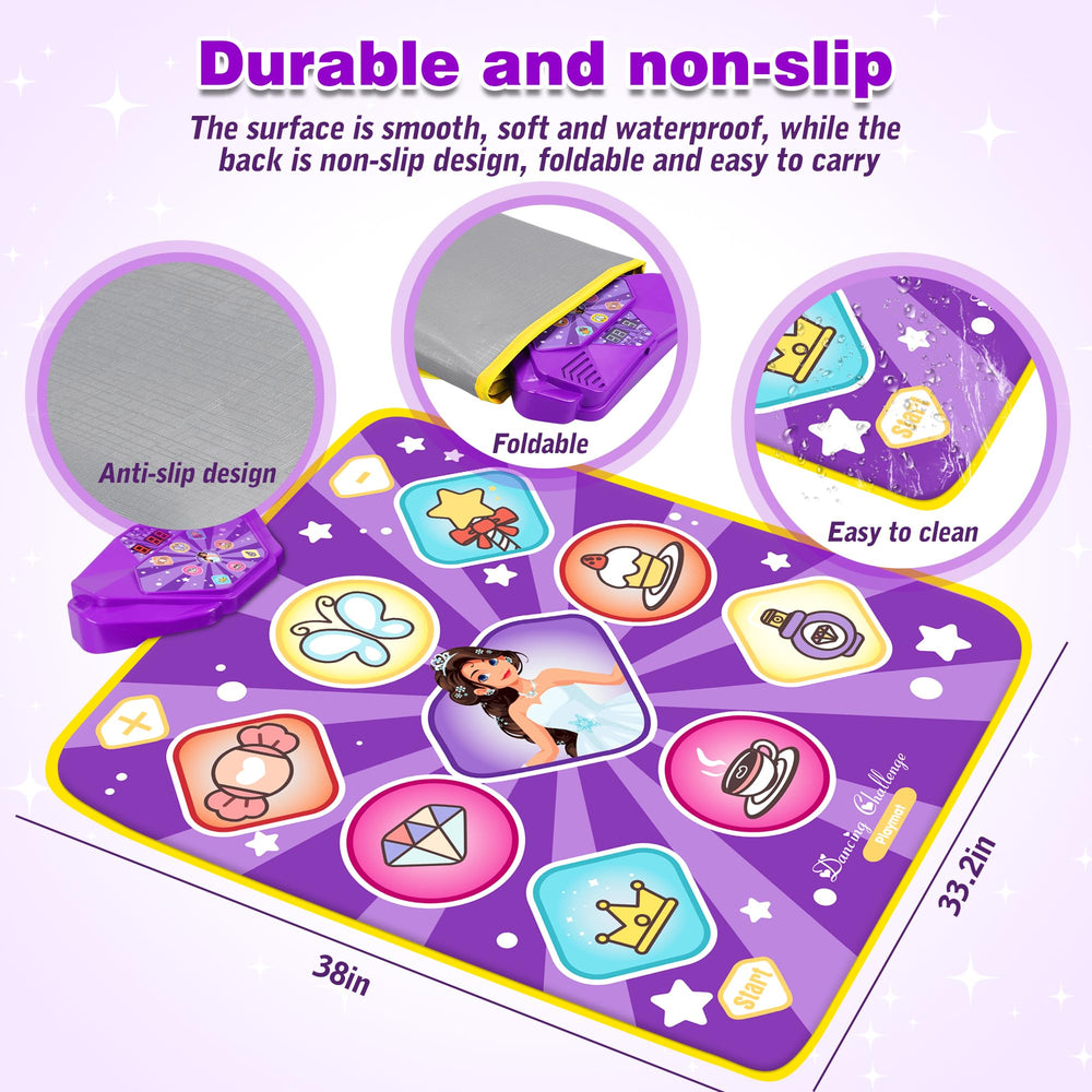 Kusntin Dance Mat Foldable Design: easy to store for busy families.