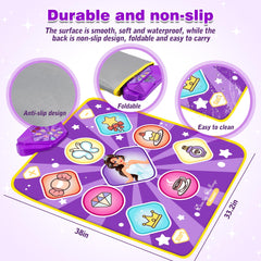 Kusntin Dance Mat Foldable Design: easy to store for busy families.