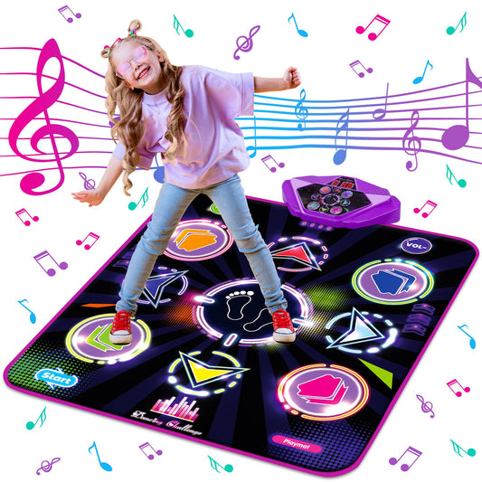 Kusntin Dance Mat folded for travel, easy storage and on-the-go fun.