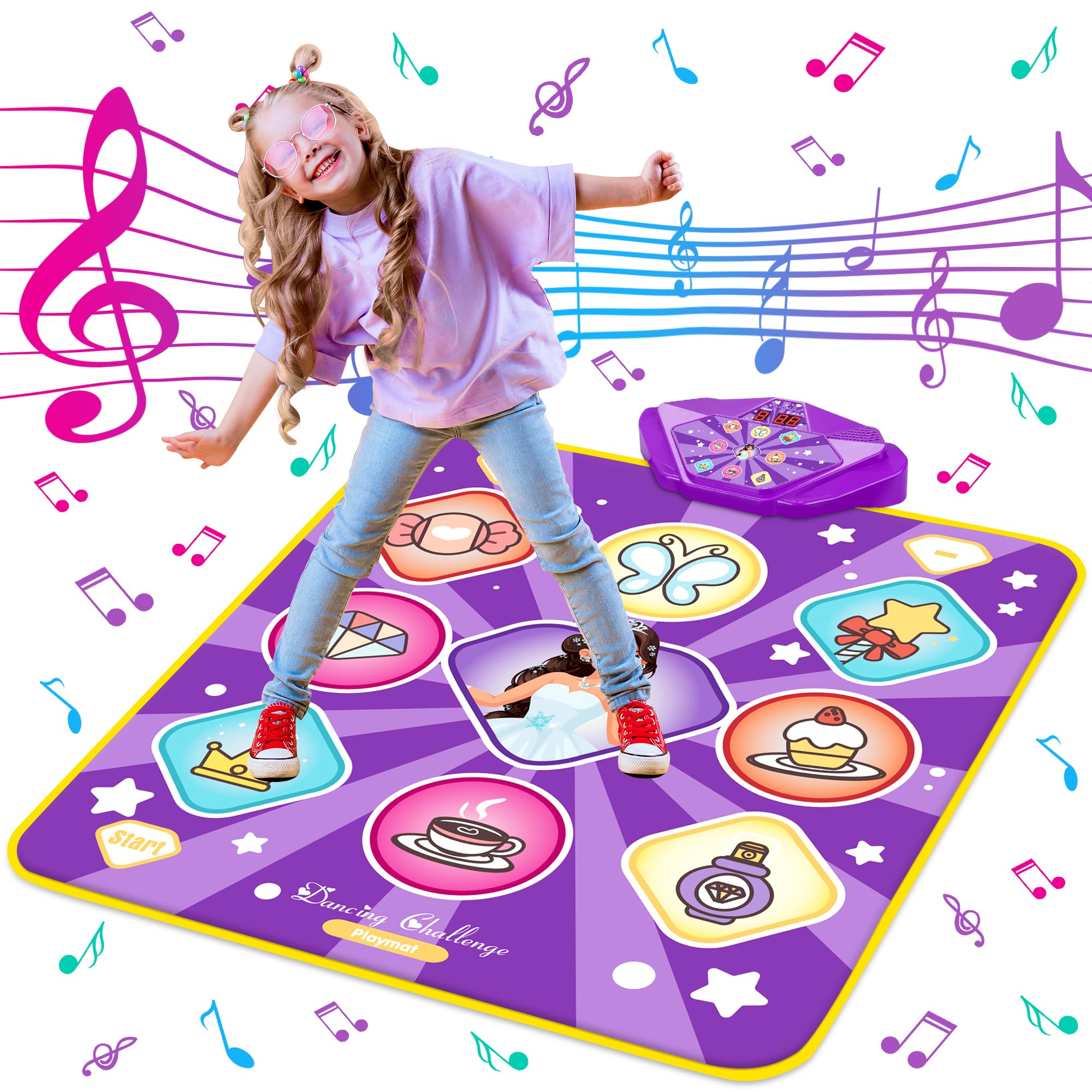 Kusntin Dance Mat Purple Princess Play: kid-friendly active fun indoors.