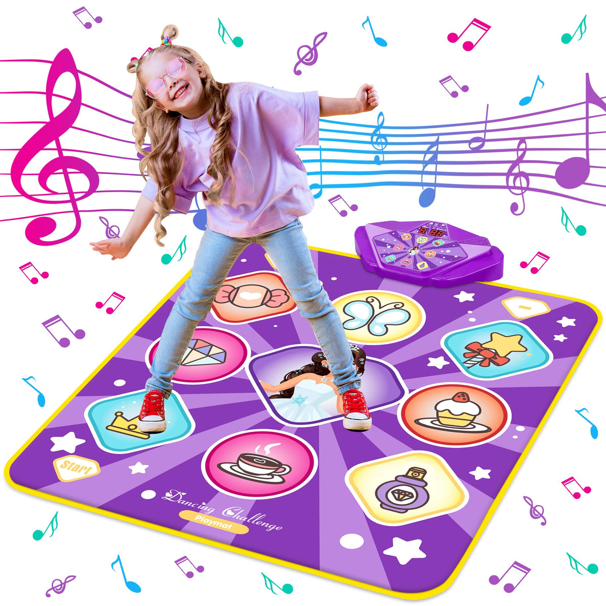 Kusntin Dance Mat Purple Princess Play: kid-friendly active fun indoors.