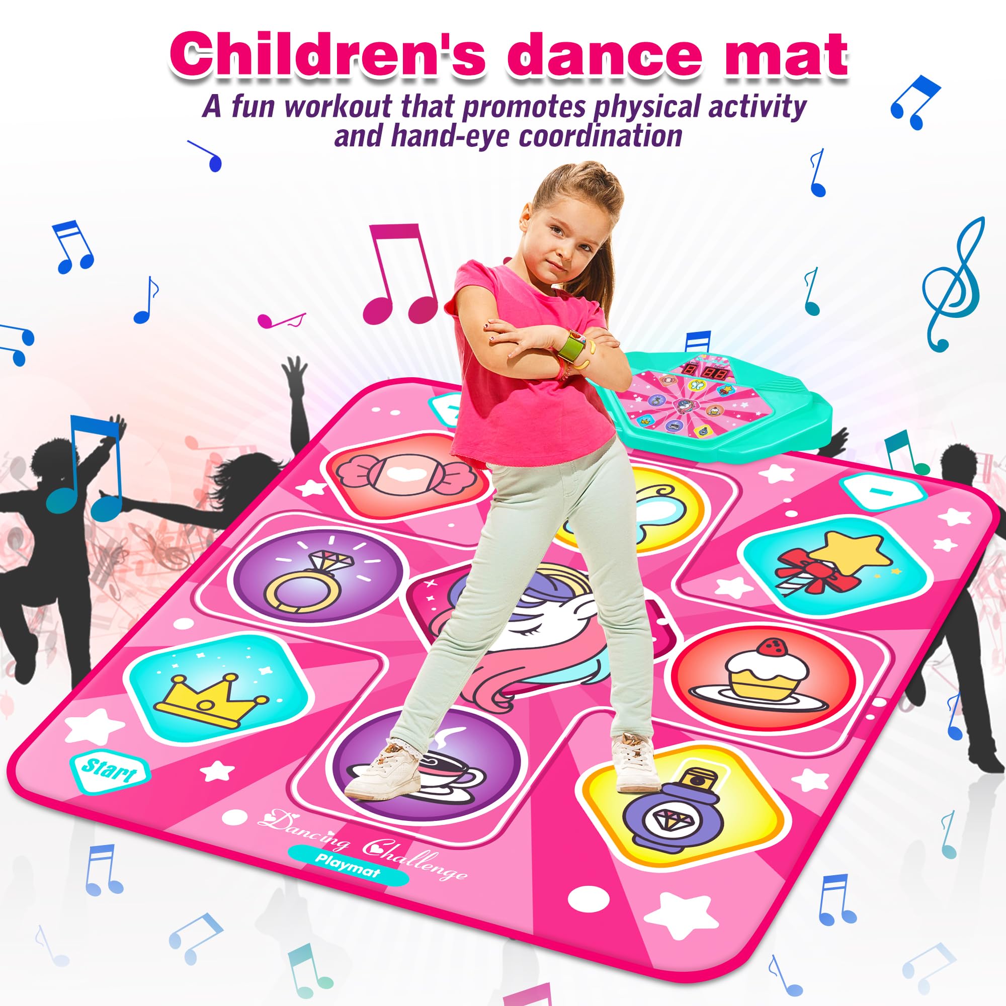 Kusntin Unicorn Dance Mat adjustable volume for different rooms