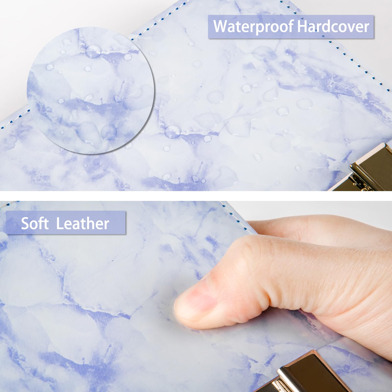 Kutoda Marble Diary includes stickers for personalization and organization.