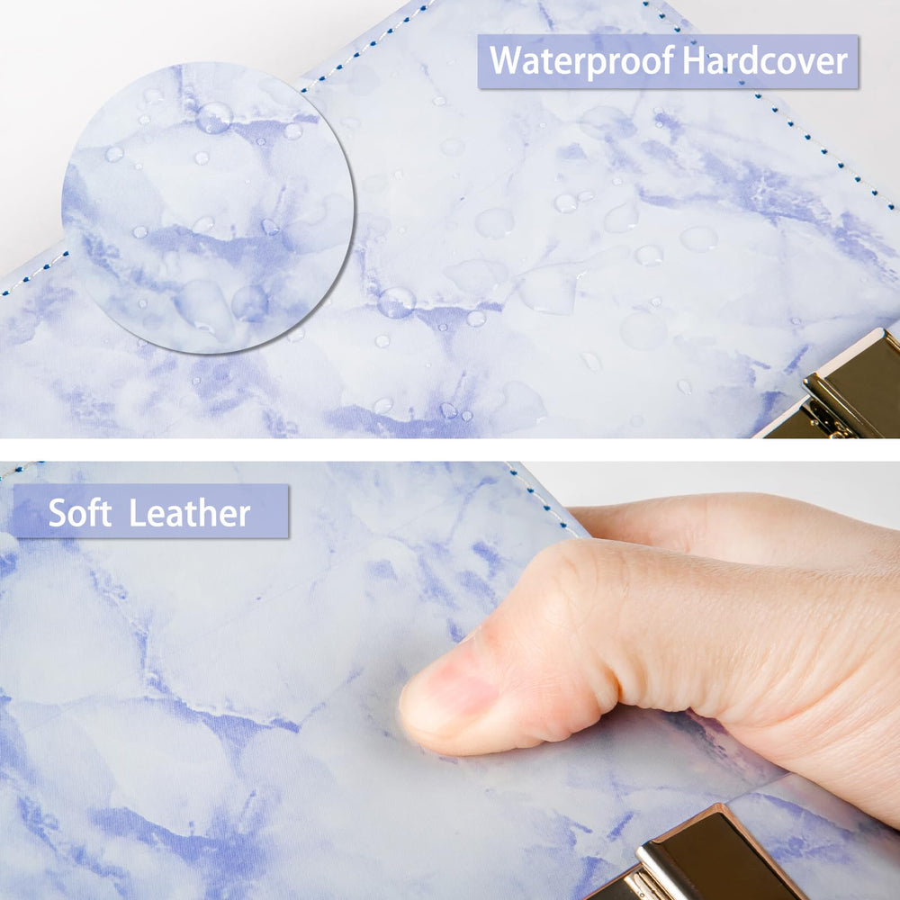 Kutoda Marble Diary includes stickers for personalization and organization.