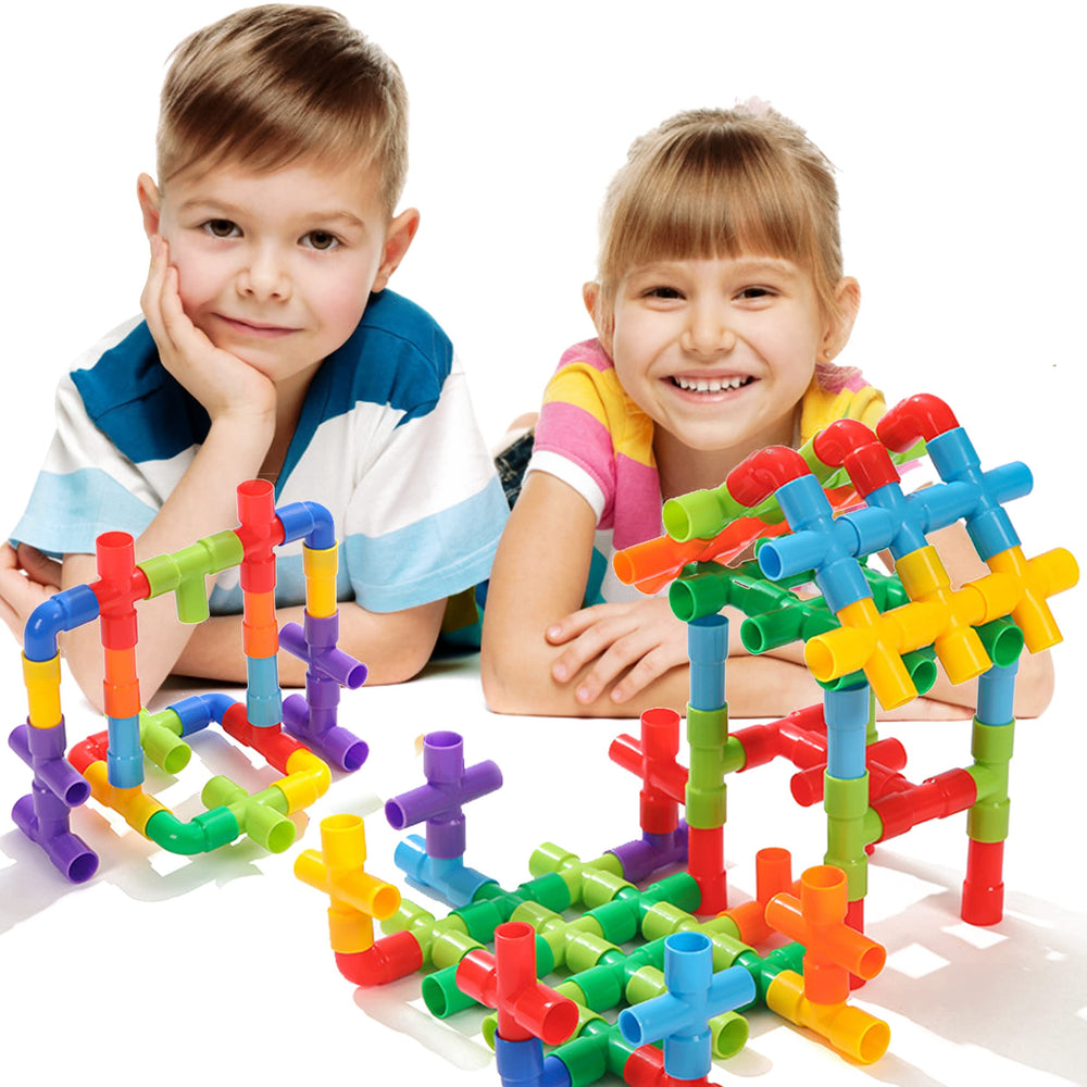 KUTOI pipe building toys colorful-parts showcase vibrant pieces for engaging hands-on learning.