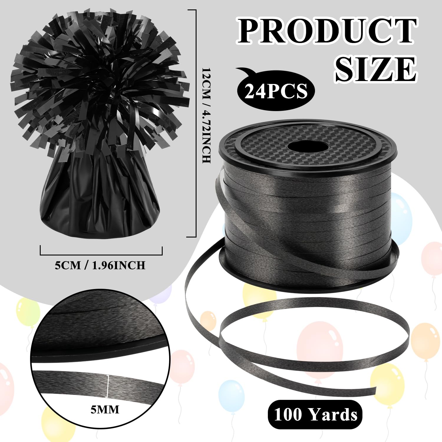 KVCSYAW 24-piece weights with foil finish for durable decor