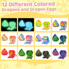Articulated dragons inside each egg invite poseable play and imaginative storytelling.