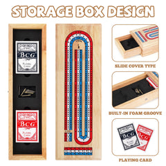 Kvintes cribbage board storage drawer keeps cards and pegs organized
