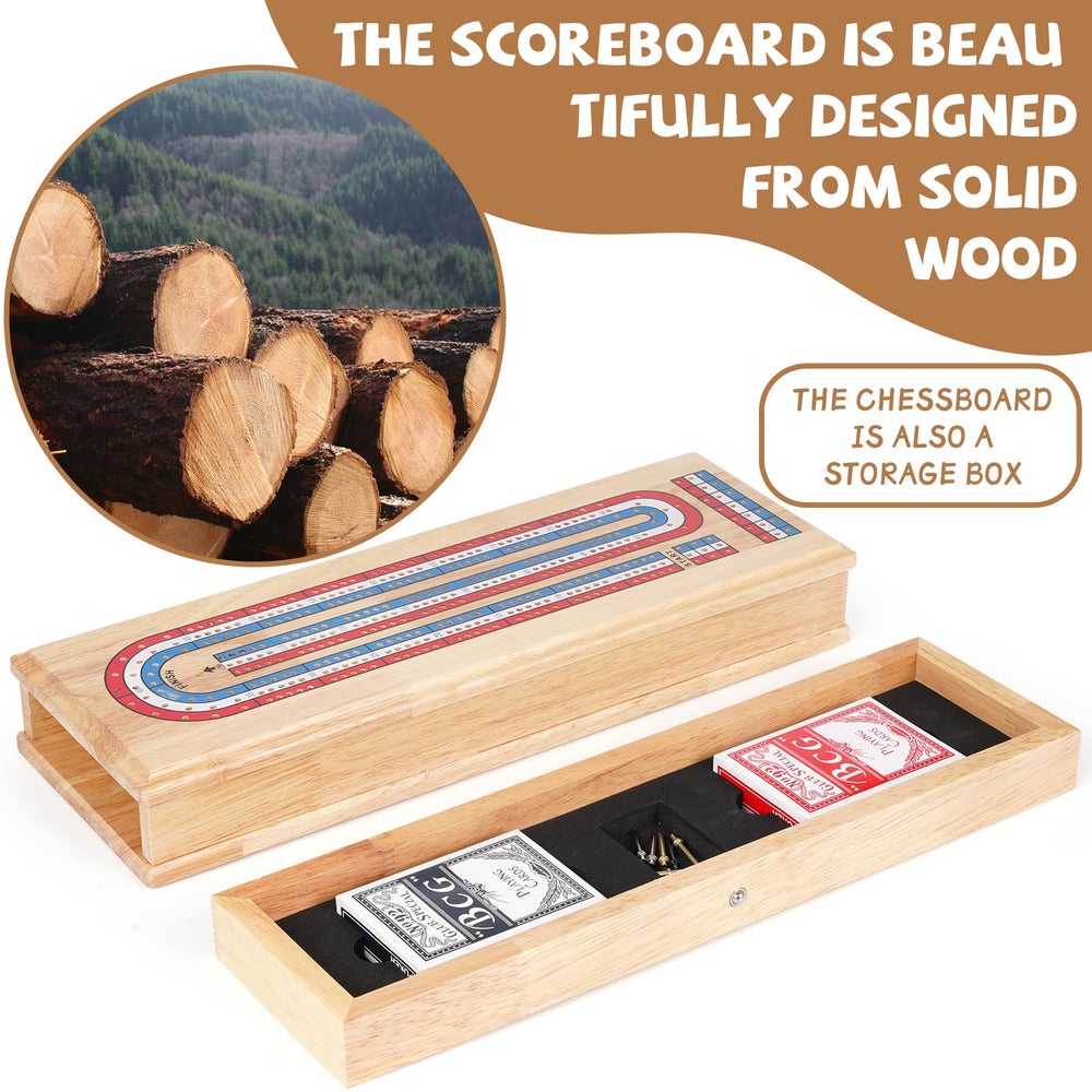 Kvintes compact travel-size cribbage board fits easily in bags