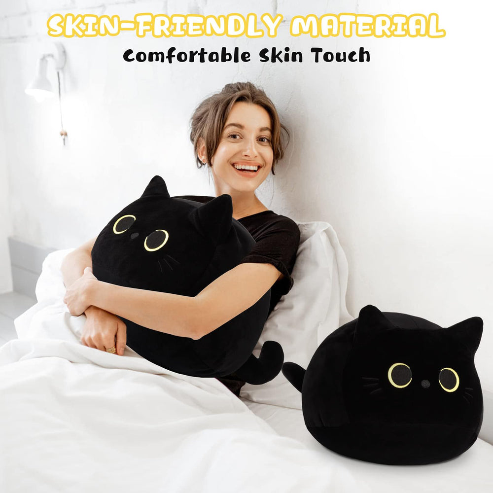 KWQBWQF Black Cat Plush Toy ideal gift for cat lovers.