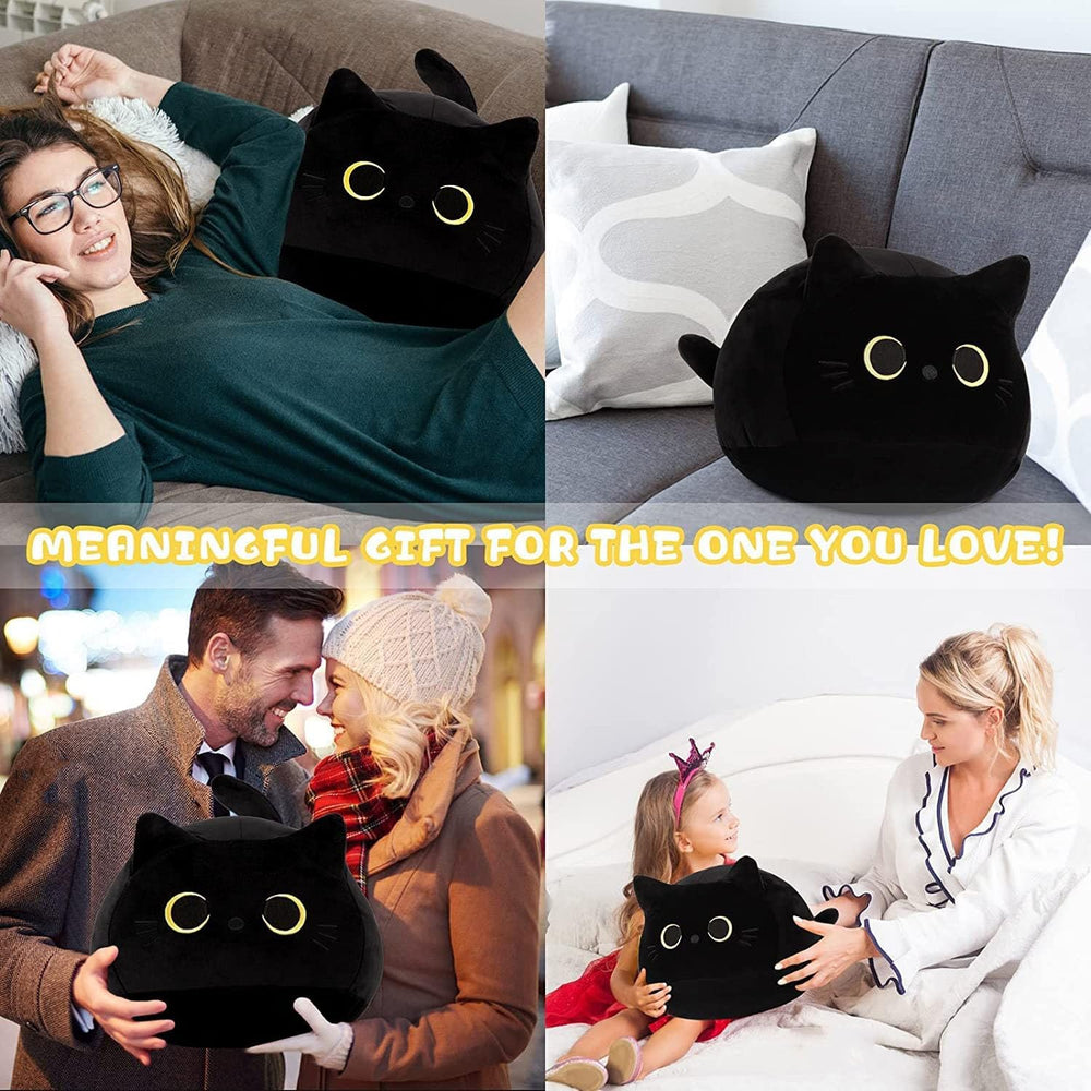 KWQBWQF Black Cat Plush Toy vacuum-packed, easy unpacking fluff.