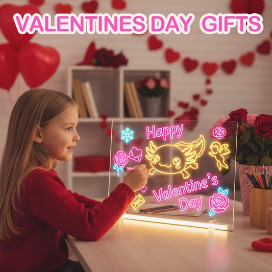 Kyclums Lumiboard glow surface provides mess-free, reusable drawing sessions.