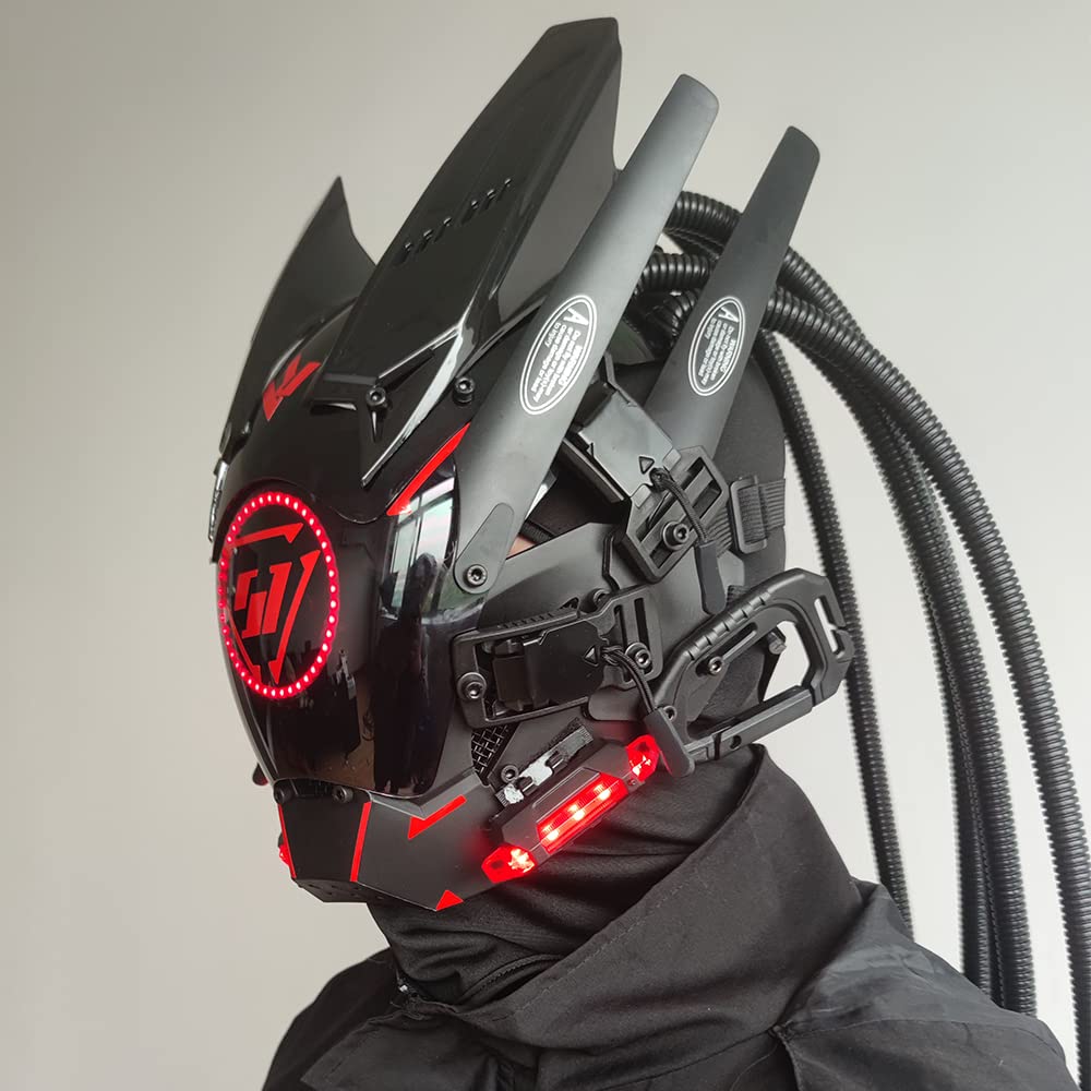 KYEDAY Punk Mask ready for cosplay and display in a tech-inspired space.