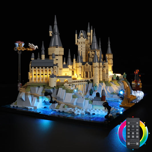 Kyglaring LED light kit illuminates Hogwarts Castle with a soft, even glow for a lifelike display.