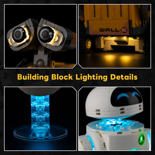 Kyglaring Wall-E EVE light-kit instructions video and PDFs simplify installation and setup.